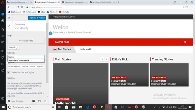Wordpress Sinhala Tutorial #2 How to change the theme смотреть онлайн