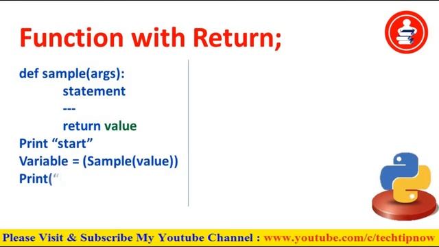 Return Statement in python Hindi | Function with return in Python | Return from function in python смотреть онлайн
