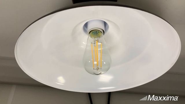 Maxxima 12 in. LED Farmhouse Ceiling Light, 800 Lumens, 2700K Warm White, ST19 Edison Bulb Included смотреть онлайн