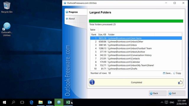 Largest Outlook Folders Report смотреть онлайн