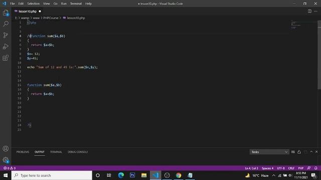 PHP Course for Beginners in URDU - Lesson No.10 - User defined functions in PHP смотреть онлайн