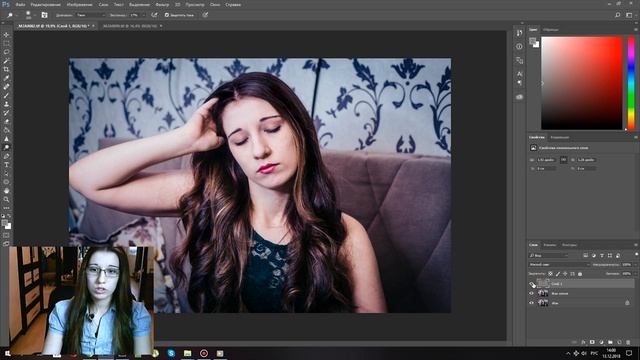 Ретушь портретного фото  Проработка кожи и дефектов. Загрузка фото в ВК