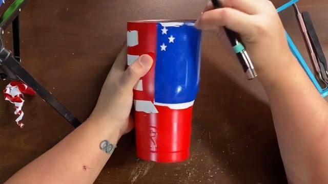 Dual flag tumbler tutorial for epoxy or crystalac users! смотреть онлайн