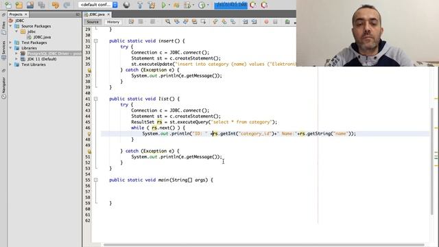 JDBC INSERT ve SELECT смотреть онлайн