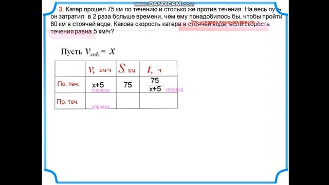 Решение текстовых задач (задачи на двидение)