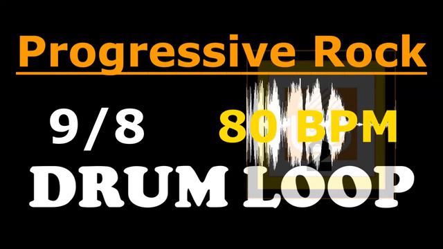 Progressive Rock Drum Loop 9/8 Time Signature - 80 BPM смотреть онлайн
