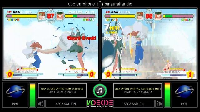 [No Cartridge vs 4MB] Astra Superstars (Sega Saturn vs Sega Saturn) Side by Side Comparison смотреть онлайн