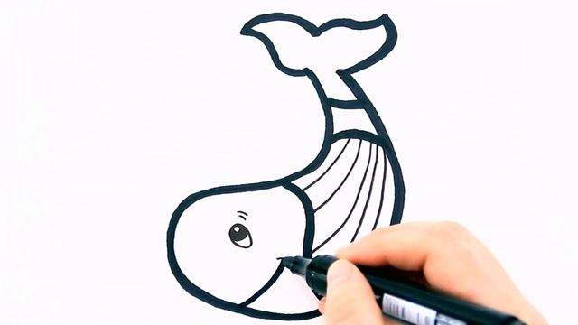 КИТ как рисовать / Мультик раскраска для детей / Раскрась Ка смотреть онлайн