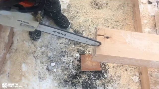 Дом из бруса 8 на 10. Третий день работ. Центр Домостроения смотреть онлайн