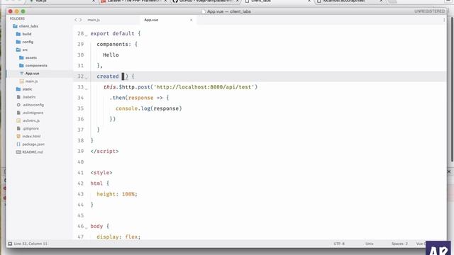Implementing Vue.js 2.0 and Laravel 5.3 with CORS problem solution - part 1 смотреть онлайн