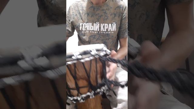 Джембе 7' и 40 см в высоту из вяза моего производства. #djembe #drums #барабаны #джембе смотреть онлайн