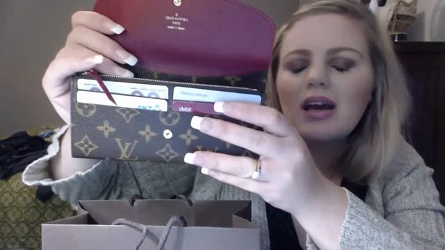 New Louis Vuitton Fuchsia and Monogram Emilie wallet Unboxing смотреть онлайн