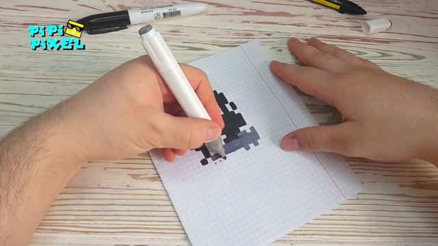 БУЛЛ из BRAWL STARS РИСУНКИ ПО КЛЕТОЧКАМ - PIXEL ART bull смотреть онлайн