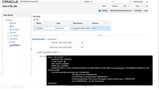 OTBI as a Data Source with Bursting and ESS Job смотреть онлайн