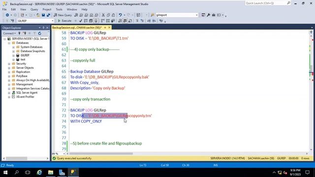 How to Take Full, Differential and Transaction Log Backup In SQL SERVER (Hindi) смотреть онлайн