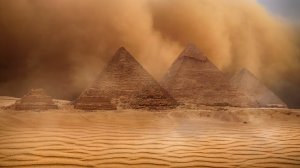 Гигантская песчаная буря обрушилась на Египет. Небо над Каиром окрасилось в оранжевый цвет