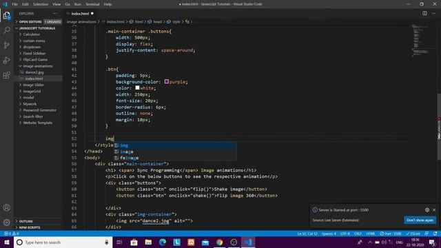 Image Animation Using HTML CSS and Javascript смотреть онлайн