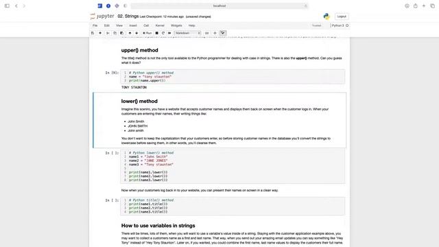 Python Code Along: How to work with strings in Python смотреть онлайн