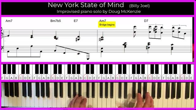 New York State Of Mind - Jazz piano tutorial смотреть онлайн