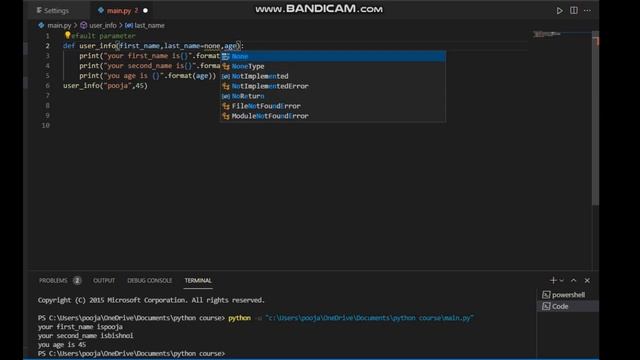 Default Parameters : Python Tutorial 65 смотреть онлайн