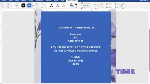 PURPLE / LAVENDER | How to make WEDDING INVITATION in Microsoft Word | Cassy Soriano смотреть онлайн