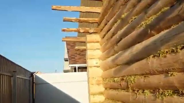 Баня 6х6+1,5м. Ручная рубка смотреть онлайн