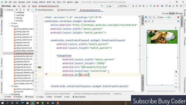 Food App in Android studio tutorial| Favourite Meal Fragment Design| part 18|Food Ordering App смотреть онлайн