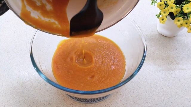 ? PUMPKIN-ORANGE ? Airy Healthy Dessert For Weight Loss. No Baking