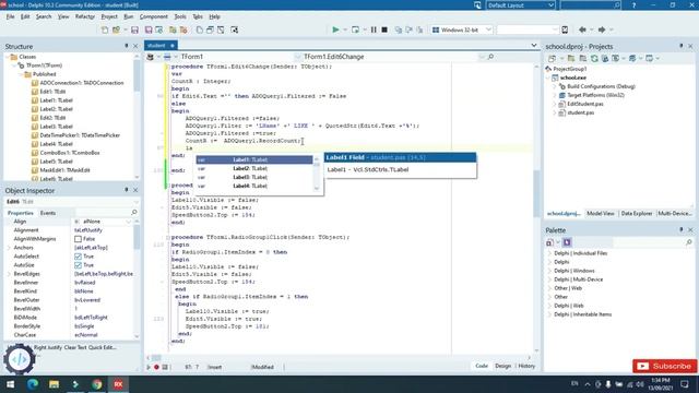 22# ADO Filtering ( Search ) - Delphi Database Development Course смотреть онлайн