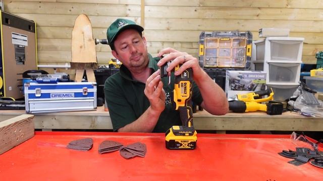 DeWalt 18V XR Brushless Multi Tool Detail Sander DCS355 With Sanding Accessories Review & Demo Dril