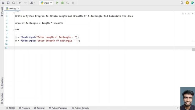Write A Python Program To Obtain Length And Breadth Of A Rectangle And Calculate Its Area смотреть онлайн
