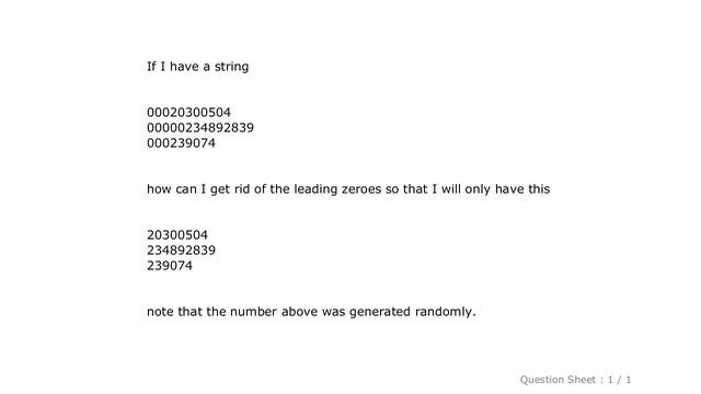 PHP : How to remove all leading zeroes in a string смотреть онлайн