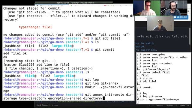Research Software Hour 012: git-annex tutorial смотреть онлайн