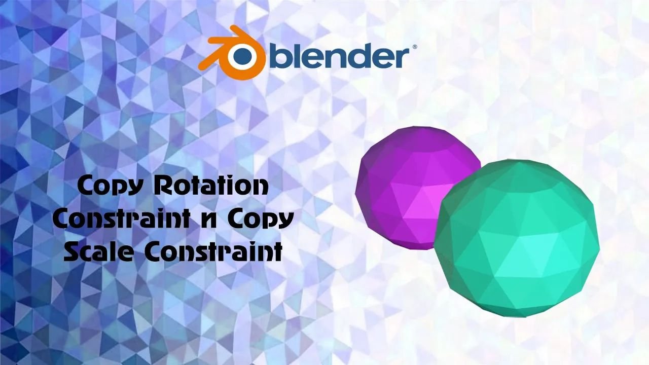 Blender. Copy Rotation Constraint и Copy Scale Constraint смотреть онлайн