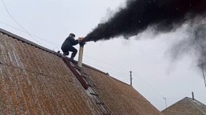 чистка дымохода. русская печь