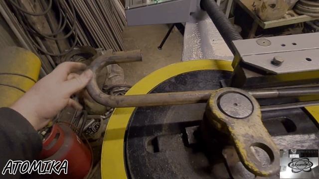 Трубогиб дорновый с ЧПУ, гибка трубы 3/4" на угол 180 и 90 град. смотреть онлайн