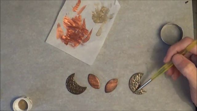 Polymer Clay Earrings - Gold and Metallic Red Jewellery DIY смотреть онлайн