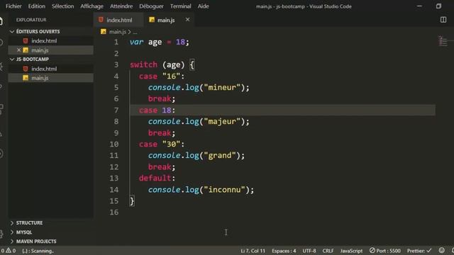 Javascript darija from scratch includes (nodejs & react js) | (switch case) смотреть онлайн