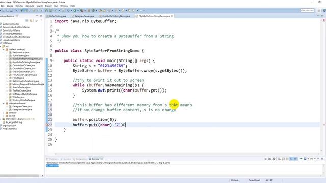 Java NIO - Create a ByteBuffer From a String смотреть онлайн
