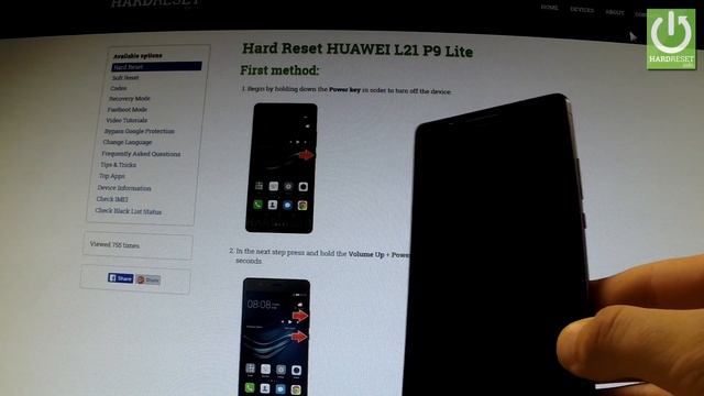 How to Wipe All Data HUAWEI L21 P9 Lite - Factory Reset in HUAWEI смотреть онлайн