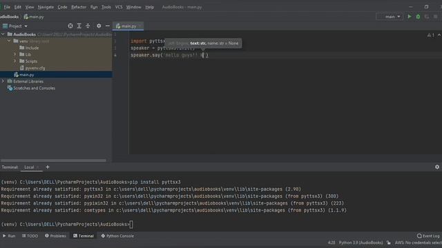 How to create an Audiobook using python || python projects смотреть онлайн