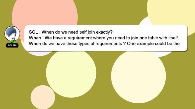 SQL : When do we need self join exactly? смотреть онлайн