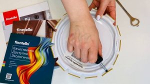 Как открыть и закрыть металлическую банку с краской, у которой крышка с "лепестками".