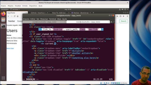 Organizando o menu NAVBAR do BOOTSTRAP na aplicação RAILS смотреть онлайн