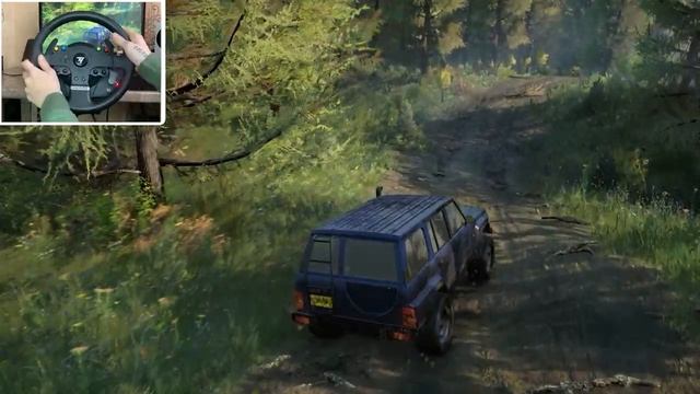 Nissan Patrol Off Road | SnowRunner Steering Wheel смотреть онлайн