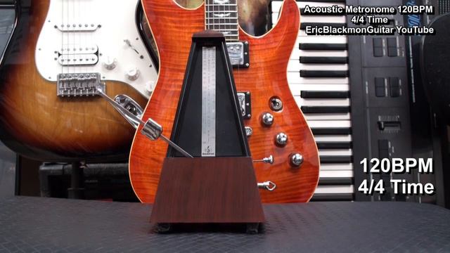 REAL Acoustic Metronome 120BPM 4/4 Time Analog @EricBlackmonGuitarGUITAR LESSONS смотреть онлайн
