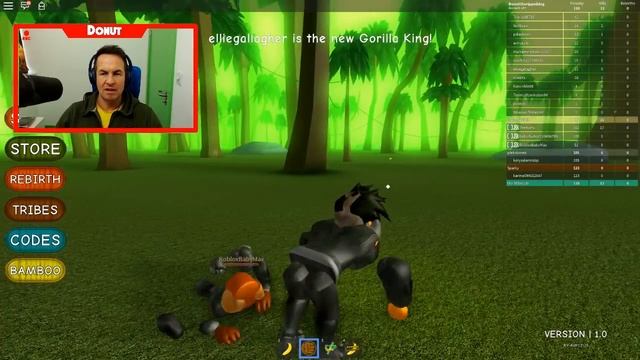 ROBLOX KING KONG - DONUT TURNS INTO KING KONG AND BECOMES THE KING OF THE JUNGLE!! смотреть онлайн