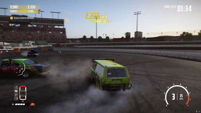 Wreckfest Demo Derby Daily Challenge w/ Hammerhead at Big Valley Speedway! смотреть онлайн