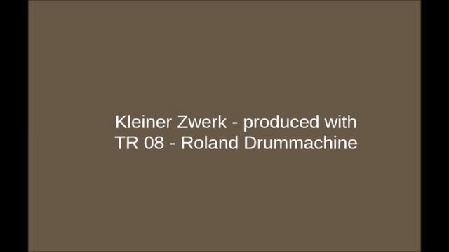 Kleiner ZwerKKK produced with TR 08 - Roland Drummachine смотреть онлайн