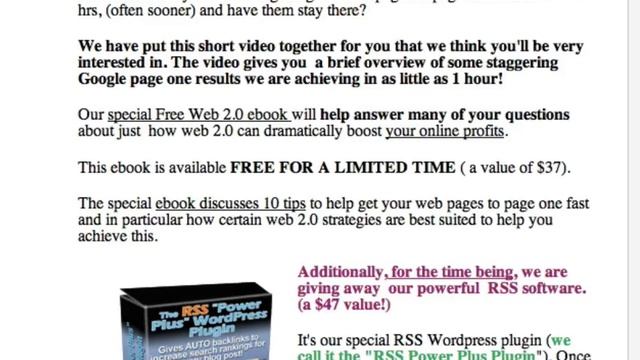 Free Wordpress RSS Plugin Giveway, with no catches! смотреть онлайн